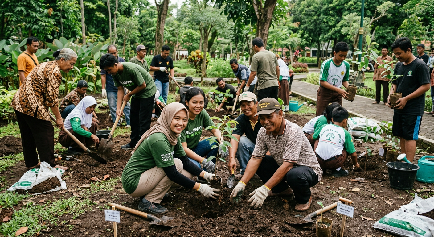 Penanaman Pohon Bersama Komunitas LIVESGP PONOROGO Hijau